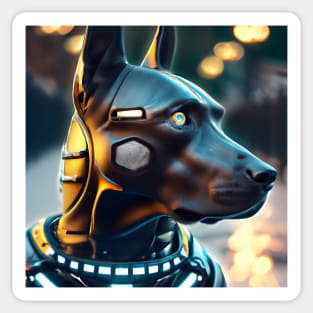 Cyberpunk Dog (1) - Anthropomorphic Sci fi Dogs Sticker